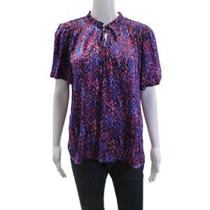 ee:some Womens Abstract Print Long Sleeve Blouse Multicolor Size S